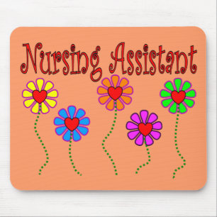 Nursing Assistant Gifts--Floral Design Mouse Mat