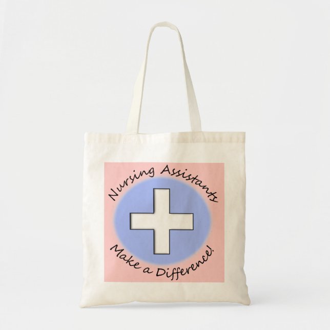 Nursing Assistant Gifts "Making a Difference" Tote Bag (Front)