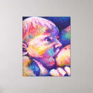 Nursing Baby Canvas Print