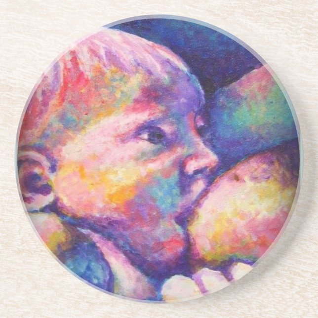 Nursing Baby  Coaster (Front)