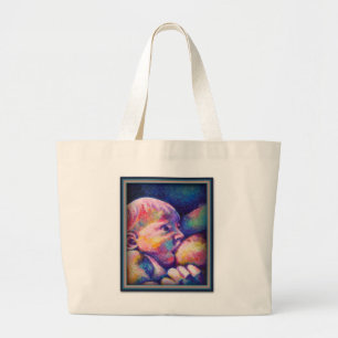 Nursing Baby  Large Tote Bag