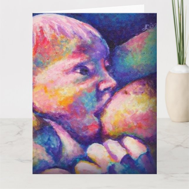 Nursing Baby  Thank You Card (Front)