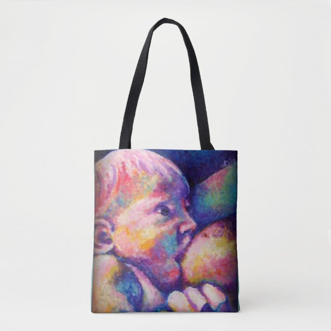 Nursing Baby  Tote Bag (Front)