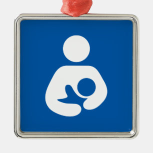 Nursing / Breastfeeding Symbol Metal Tree Decoration