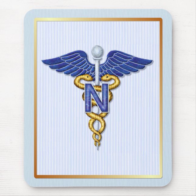 Nursing Caduceus Mouse Mat (Front)