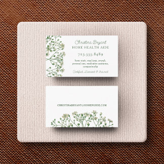 Nursing Caregiver Home Health Aide Business Card