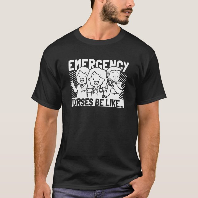 Nursing  Caretaker Hospital Emergency Nurse  1 T-Shirt (Front)