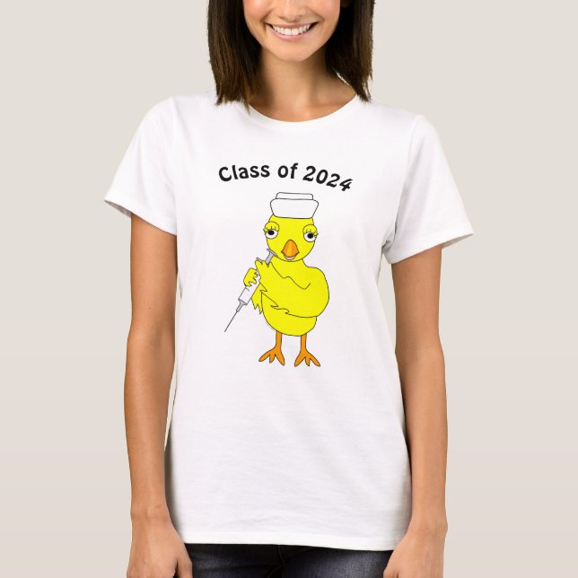 Nursing Chick Graduation T-Shirt (Front)