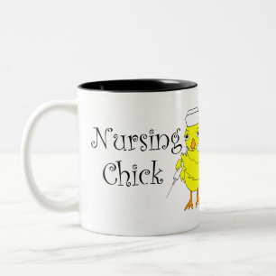 Nursing Chick Text Two-Tone Coffee Mug