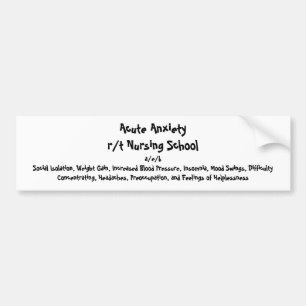 Nursing Diagnosis Bumper Sticker