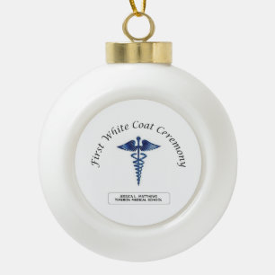 Nursing First White Coat Ceremony Ceramic Ball Christmas Ornament