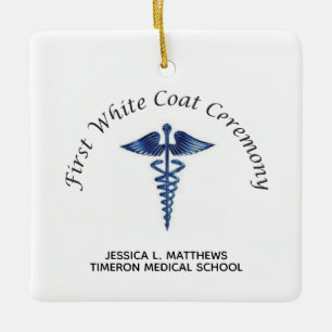 Nursing First White Coat Ceremony Ceramic Ornament