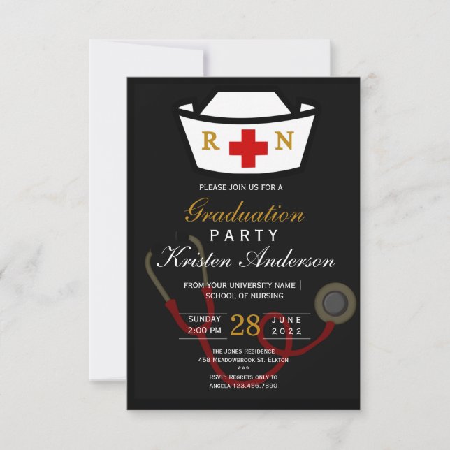 Nursing Graduation Invitation (Front)