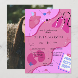 Nursing Graduation Invitation RN Nurse Party Inv