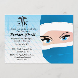 Nursing Graduation Party Invitation Medical School