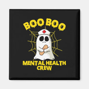 Nursing Halloween Costume Mental Health Nurse Boo Magnet
