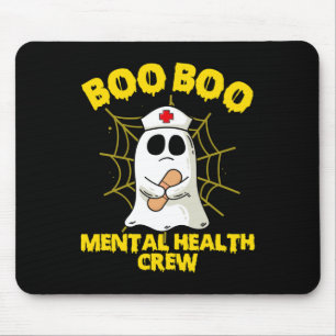 Nursing Halloween Costume Mental Health Nurse Boo  Mouse Mat
