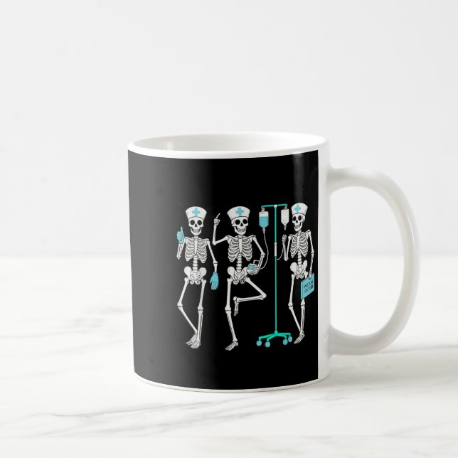 Nursing Halloween Skeleton Nurse Healthcare Soky N Coffee Mug (Right)