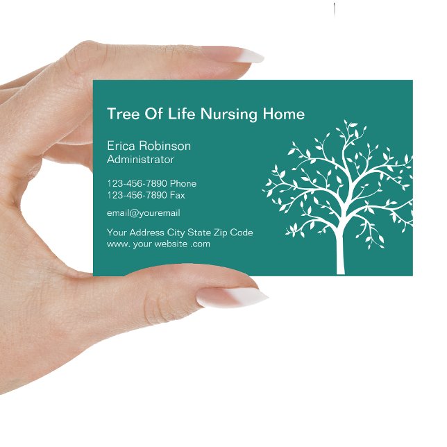Nursing Home Senior Care Business Card (Creator Uploaded)