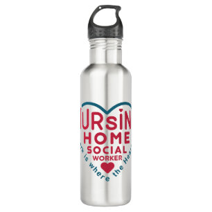 Nursing Home Social Worker Appreciation Heart 710 Ml Water Bottle