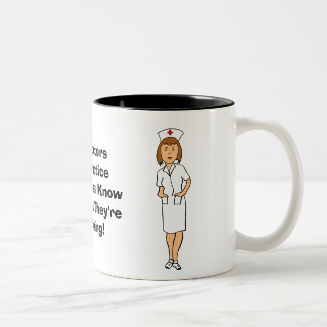 Nursing Humour Two-Tone Coffee Mug (Right)