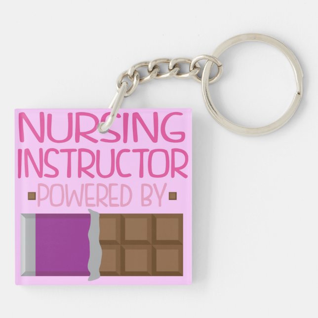 Nursing Instructor Chocolate Gift for Her Key Ring (Back)