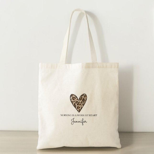Nursing is a Work of Heart Custom Thank You  Tote Bag (Creator Uploaded)