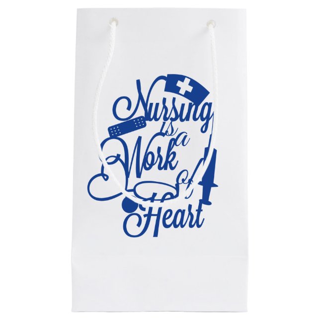 Nursing is a work of heart gift bag (Front)