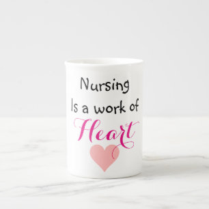 NURSING IS A WORK OF HEART MUG