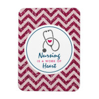 Nursing is a work of Heart Saying w/ Stethoscope