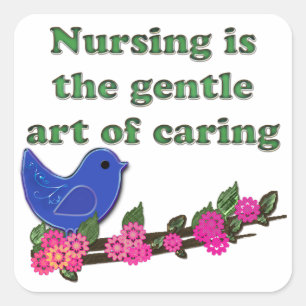 Nursing Is Caring Square Sticker