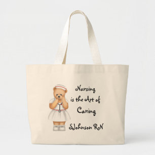 Nursing is the Art of Caring Large Tote Bag