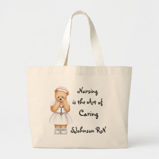 Nursing is the Art of Caring Large Tote Bag