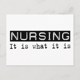 Nursing It Is Postcard