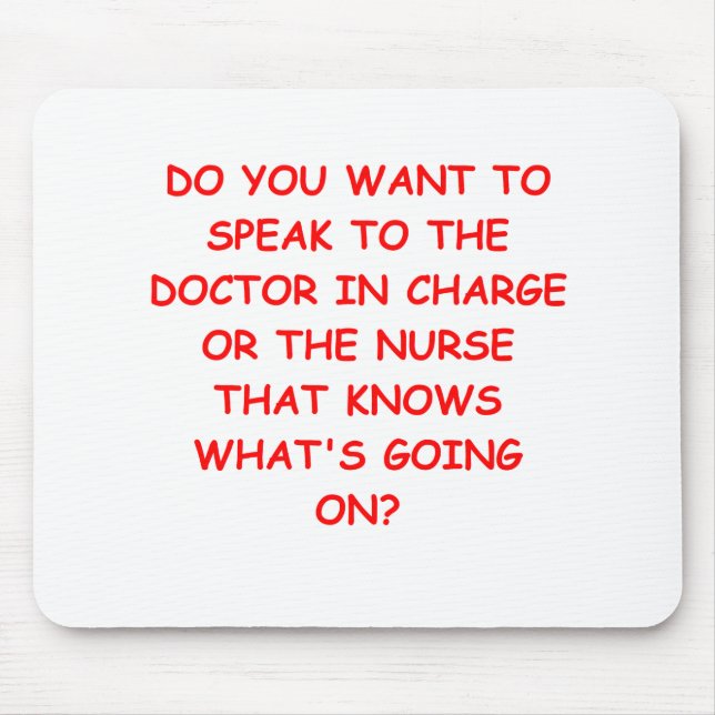 nursing joke mouse mat (Front)