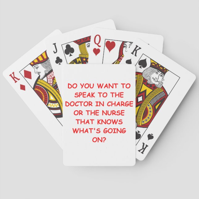 nursing joke playing cards (Back)