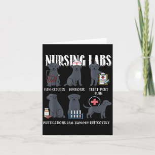 Nursing Labs Black Dog Paw-Cedures Halloween Dog Card
