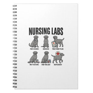 Nursing Labs Dog Medical Pun Vector Shirt Design_1 Notebook