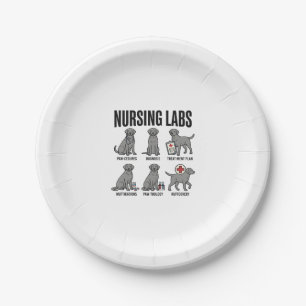 Nursing Labs Dog Medical Pun Vector Shirt Design_1 Paper Plate