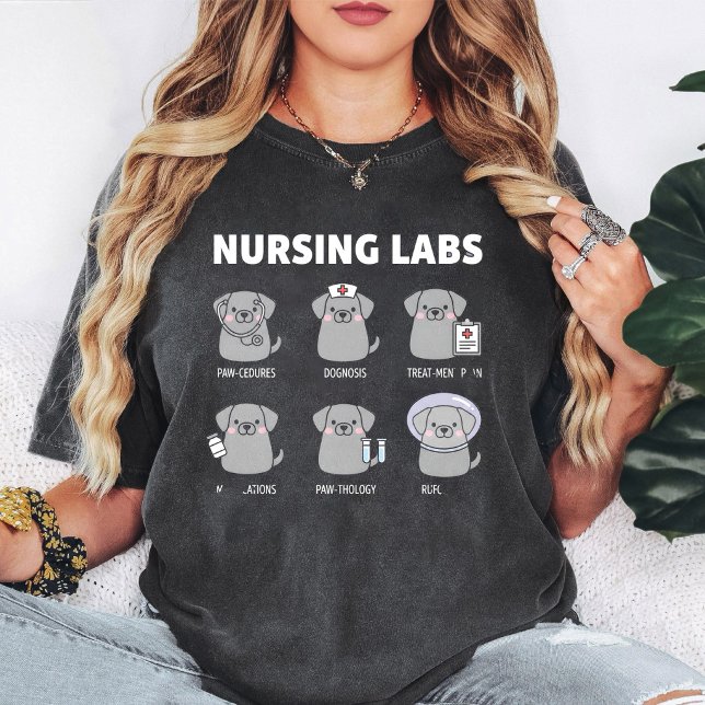 Nursing Labs Dog Puns T-Shirt (Creator Uploaded)