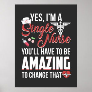 Nursing Life   I Am A Single Nurse Poster
