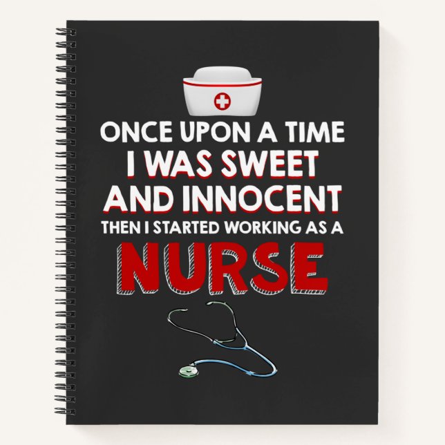 Nursing Life | I Working As A Nurse Notebook (Front)