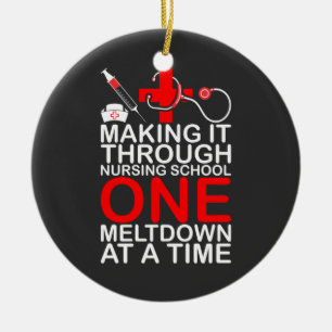 Nursing Life   Making It Through Nursing School Ceramic Tree Decoration