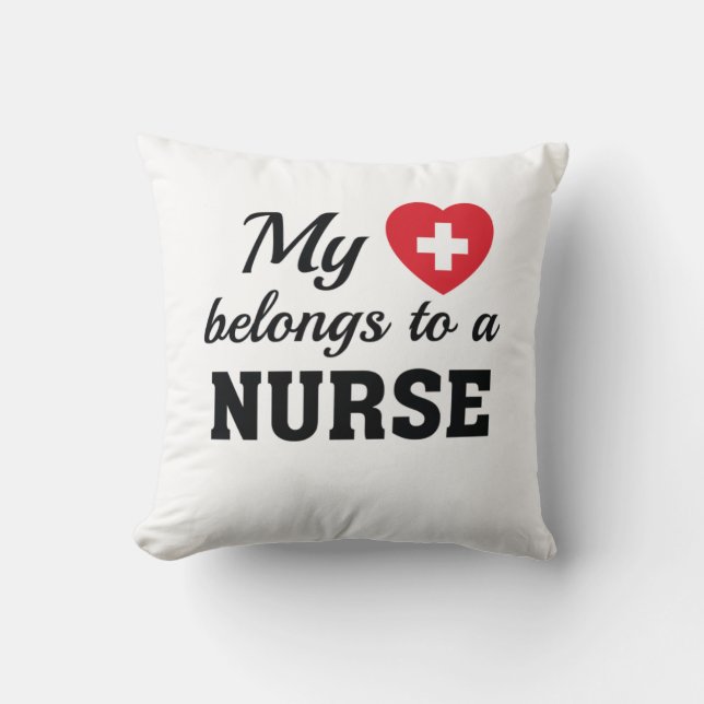 Nursing Life | My Heart Belongs Nurse Cushion (Front)
