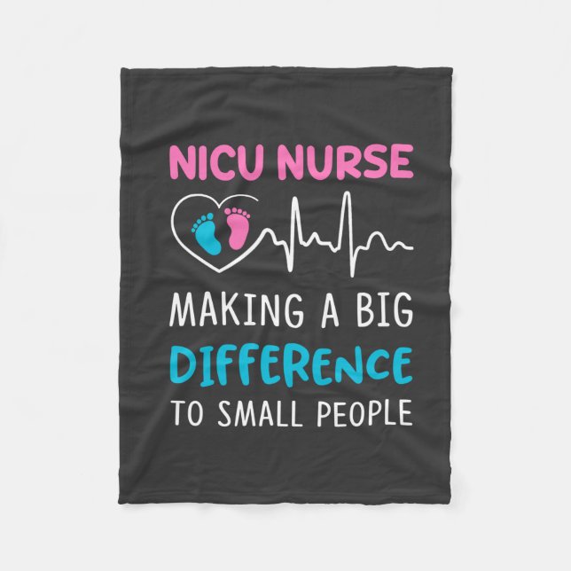 Nursing Life | Nicu Nurse Fleece Blanket (Front)