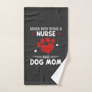 Nursing Life Nurse And Dog Mum Hand Towel