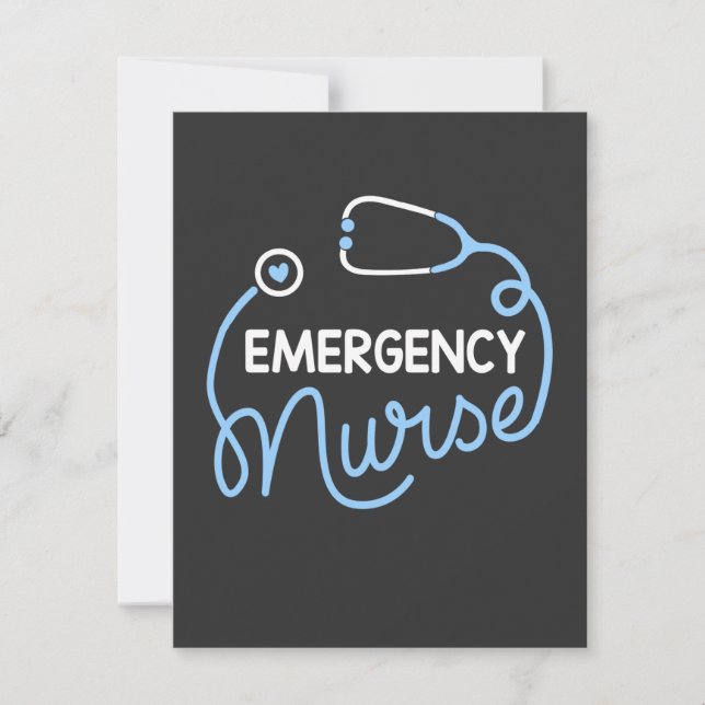 Nursing Life | Nurse Emergency Department Nursing Thank You Card (Front)