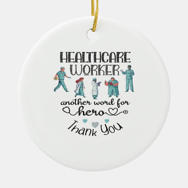 Nursing Life | Nurse Healthcare Worker Ceramic Tree Decoration (Front)
