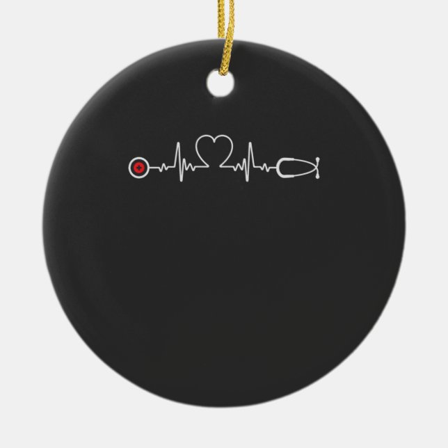 Nursing Life | Nurse Heartbeat Ceramic Tree Decoration (Front)