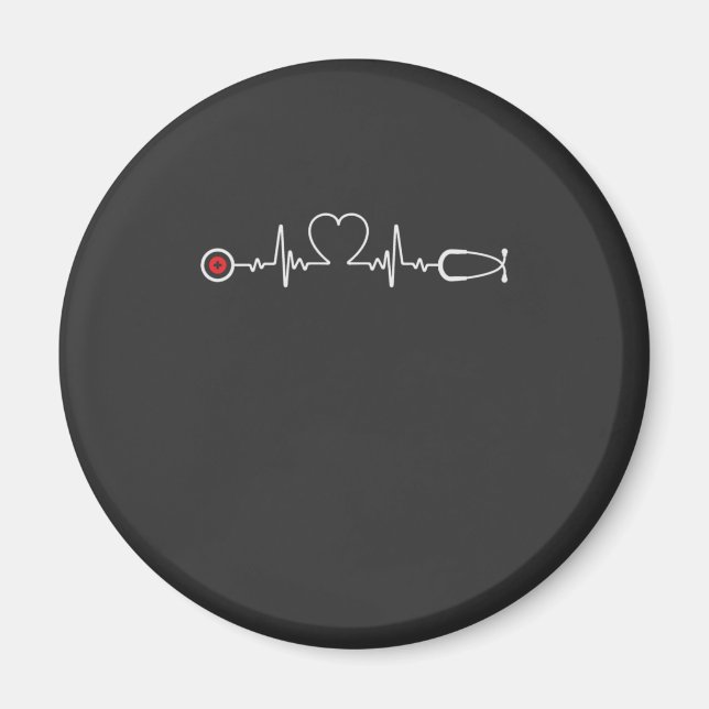 Nursing Life | Nurse Heartbeat Magnet (Front)